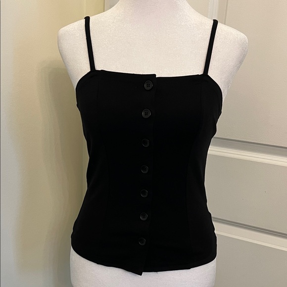 Dazy Tops - DAZY Black Button-Up Juniors Top L